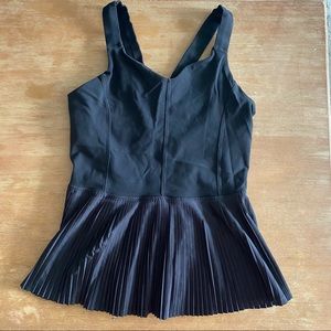Lululemon black pleated peplum tank